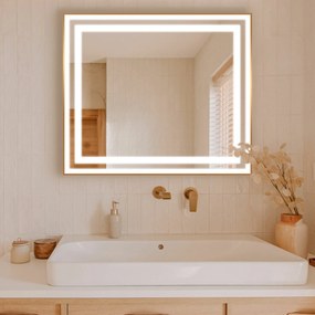 Espelho LED com moldura para casa de banho M3