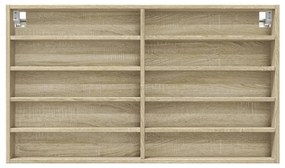 Armário vitrine 100x15x58 cm derivados madeira carvalho sonoma