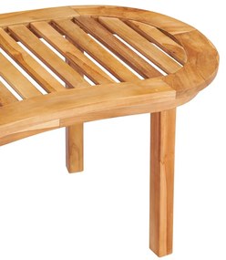 5 pcs conj. lounge de jardim formato banana teca maciça