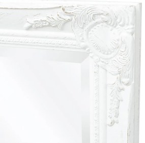 Espelho de parede, estilo barroco, 100x50 cm, branco
