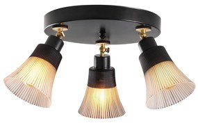 Candeeiro de Teto Foca – Preto – Diâmetro 48 cm, Altura 23 cm