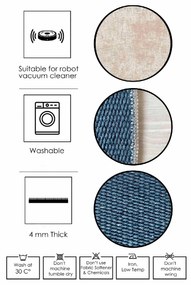 Tapete Eexfab445-Klm – Camel, Laranja, Vermelho Telha, Azul – 80x150 c