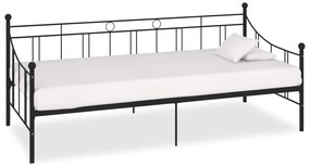 Estrutura sofá-cama 90x200 cm metal preto