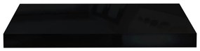 Prateleiras de parede suspensas 4 pcs 50x23x3,8cm MDF preto