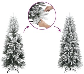 Árvore de Natal artificial com neve PVC &amp; PE 240 cm