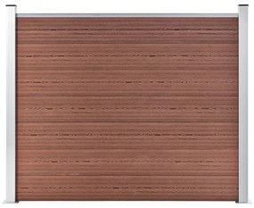 Painel de cerca 180x146 cm WPC castanho