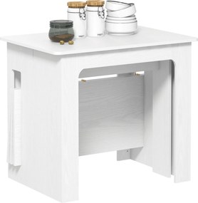 Mesa de jantar dobrável, mesa dobrável de cozinha extensível para até 6 pessoas, para espaços pequenos, sala de jantar, branca