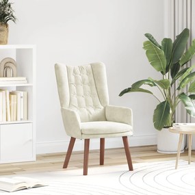 Poltrona Relaxante em Veludo Creme