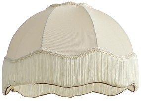 Abajur de tecido bege com interior branco 45/15/21,5 - Heritage Retro