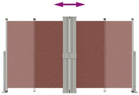 Toldo lateral retrátil 140x1200 cm castanho