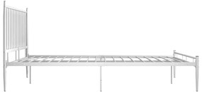 Estrutura de cama 200x200 cm metal branco