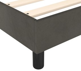 Estrutura de cama sem colchão 160x200 cm veludo cinzento-escuro