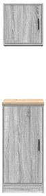 Armários de garagem 2 pcs derivados de madeira cinzento sonoma