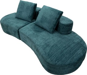 SOFÁ ISLAND TEAL 238X92X78 CM(COMPRESSO) AZUL