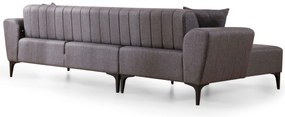 Sofá-cama de canto Hamlet – Cinzento Escuro – 140x270 cm