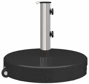 Base de Parasol com Rodas e Alça Granito Preto 29 kg Redonda