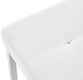 Banco Barci em couro sintético 48 x 40 x 40 cm Branco