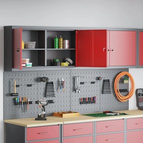 Conjunto de Armário e Painel de Ferramentas vidaXL com 6 Peças Montado