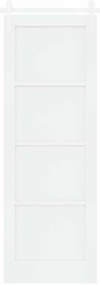 Porta Deslizante vidaXL com Conjunto de Ferragens Branca 73.5x211 cm M