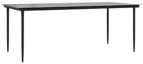 7 pcs conjunto jantar p/ jardim c/ almofadões vime PE castanho