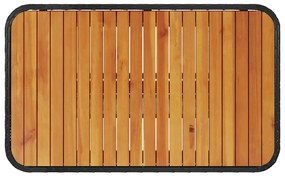 Conjunto de Jantar para Jardim de 3 Peças com Almofadas Preto Rattan P