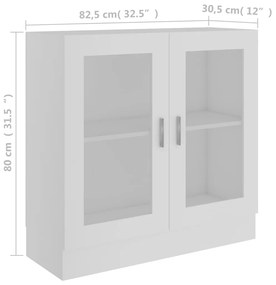 Vitrine Real de 80cm - Branco - Design Moderno