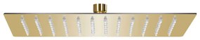 vidaXL Cabeça de chuveiro retangular 30x20 cm aço inoxidável dourado