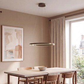 Candeeiro de suspensão bronze 60 cm incl. LED 3-níveis de dimmer - Girello