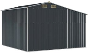 Abrigo de jardim 277x279x179 cm aço galvanizado antracite
