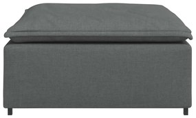 Módulo de pufe modular para sofá cinza escuro 100x100x48 cm