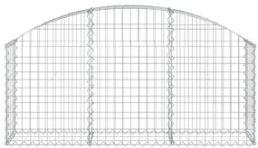 Cesto gabião arqueado 150x30x60/80 cm ferro galvanizado