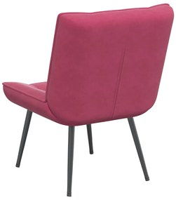 Cadeira de relaxamento 64x74x84 cm veludo vermelho bordeaux