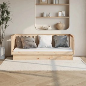 Sofá-cama 75x190 cm madeira de pinho maciça