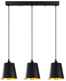 Candeeiro Suspenso Berceste – Preto – 60 x 21 cm