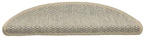 Tapetes escada adesivos aspeto sisal 15 pcs verde-claro