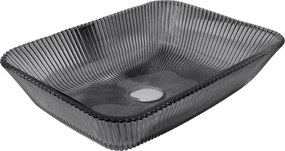 Mexen Tiva lavatório de vidro de bancada 46 x 33 cm, preto - 24184670