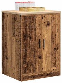 Armário de arrumação de garagem madeira velha 60x51x85 cm