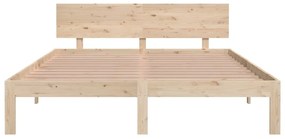 Estrutura de cama king 150x200 cm madeira maciça