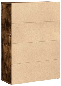 Estante 60x24x85 cm derivados de madeira carvalho fumado