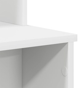 Mesa com Armazenamento Branca 120.5x44x88.5 cm Madeira Reconstituída