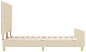 Cama de Tecido Creme vidaXL - 140x190 cm