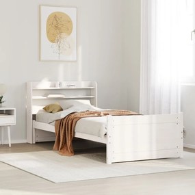 vidaXL Estrutura cama c/ cabeceira sem colchão 90x190 cm branco