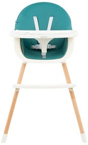 Cadeira refeição para bebé 2 em 1 Nutri Wood Verde Petróleo