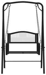 Banco de baloiçar 124 cm em aço preto