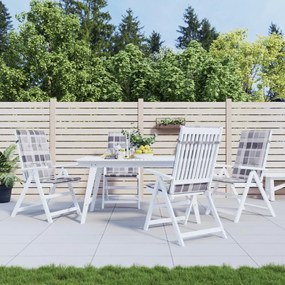 314129 vidaXL Almofadões cadeiras altas de jardim 4pcs tecido xadrez cinza