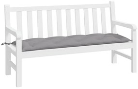 Almofadão p/ banco de jardim 150x50x7cm tecido oxford cinzento