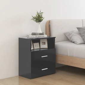 vidaXL Mesa de cabeceira 50x32x60 cm cinzento
