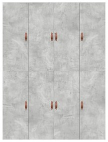 Estrutura da Cama de Armazenamento vidaXL Cinza Concreto 140x190 cm