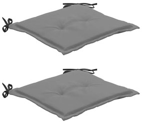 vidaXL Almofadões cadeiras de jardim 2 pcs 50x50x3 cm preto e cinzento