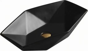 Mexen Elena lavatório de bancada 63 x 41 cm, preto mate - 21476385